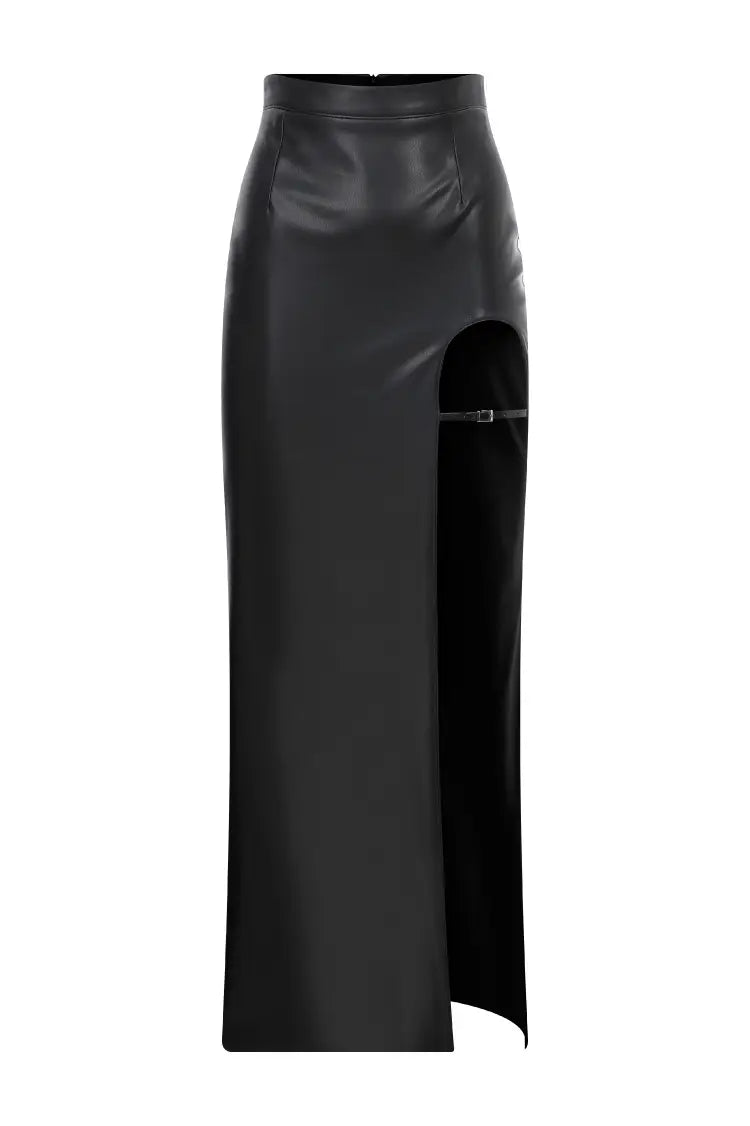 BELT DETAILED PENCIL SKIRT