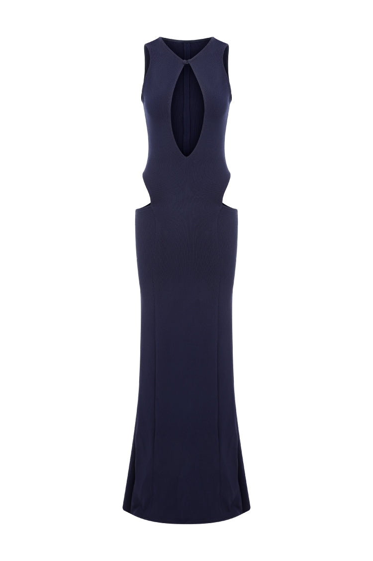 CUT-OUT KNITDRESS