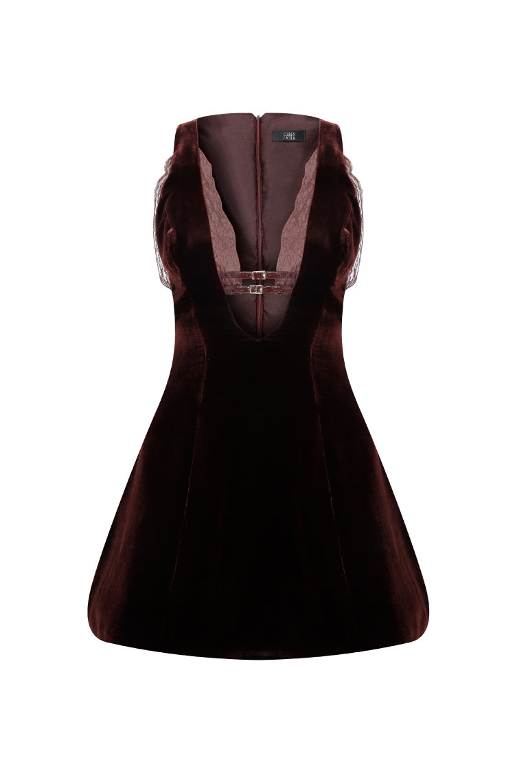 LACE SILK DRESS
