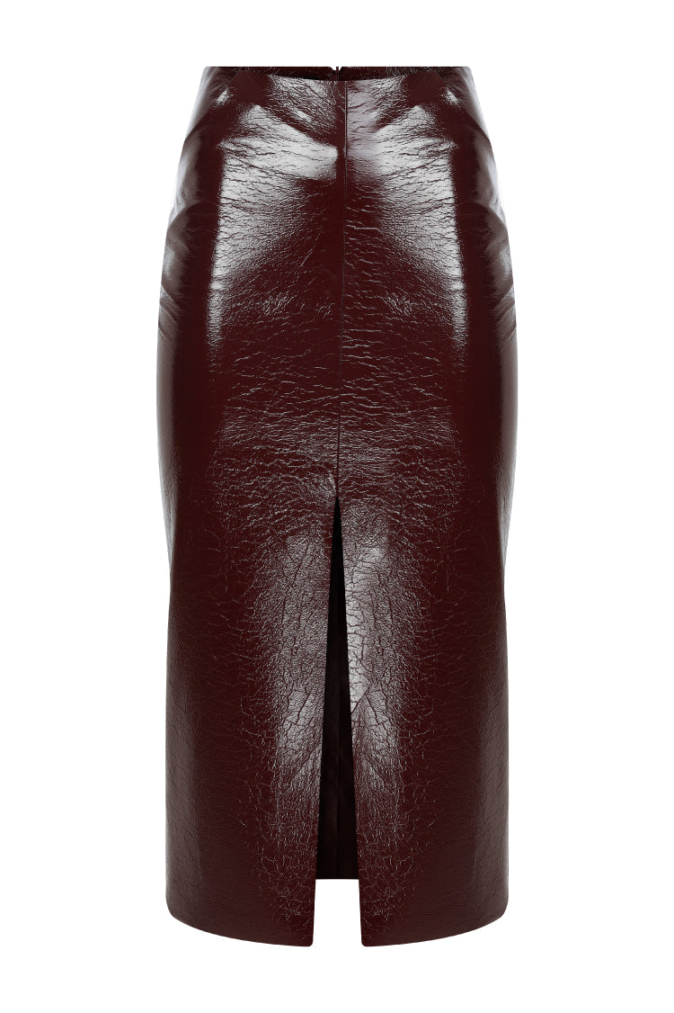 PENCIL SKIRT IN PATENT LEATHER