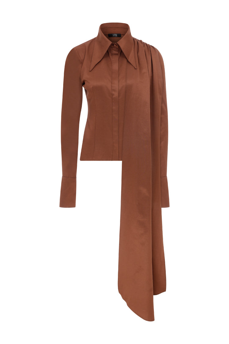 SHAWL DETAILED SHIRT