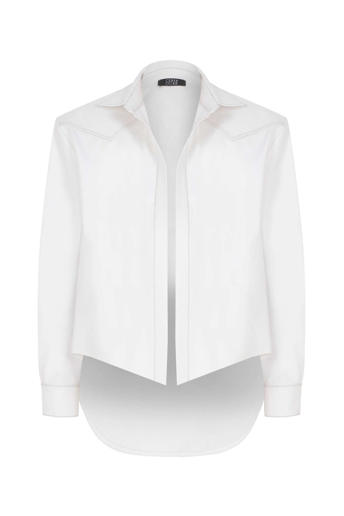 Faux Leather Padded Shirt