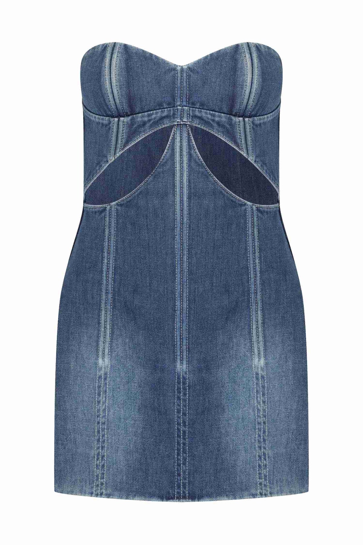 CUT OUT DENIM DRESS