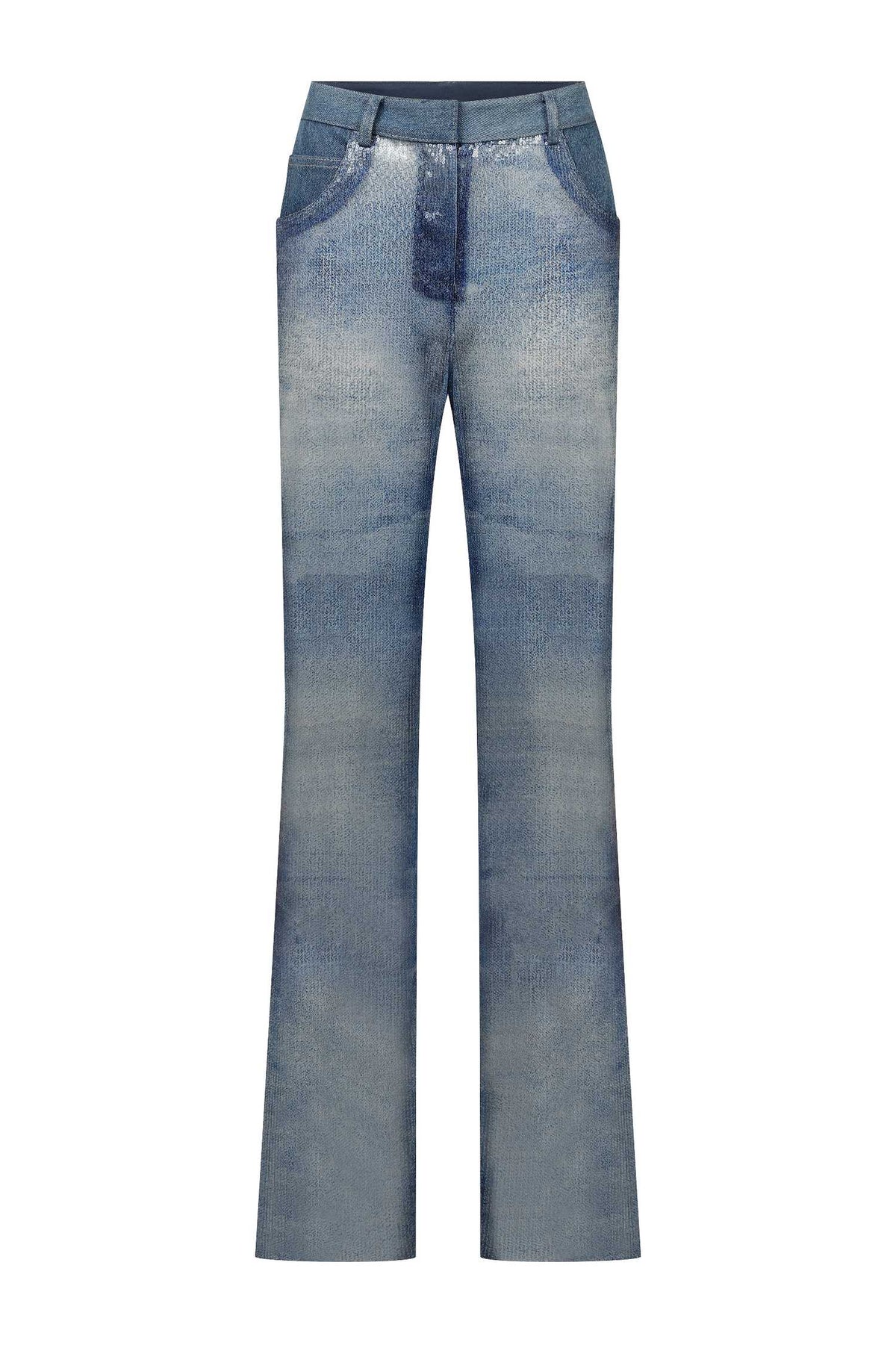 DENIM EFFECT SEQUIN PANT
