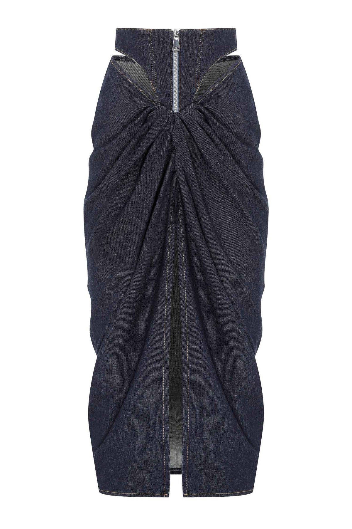 BELT DETAILED DENIM SKIRT