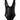 CROC EMBOSSED BODYSUIT — Black, front